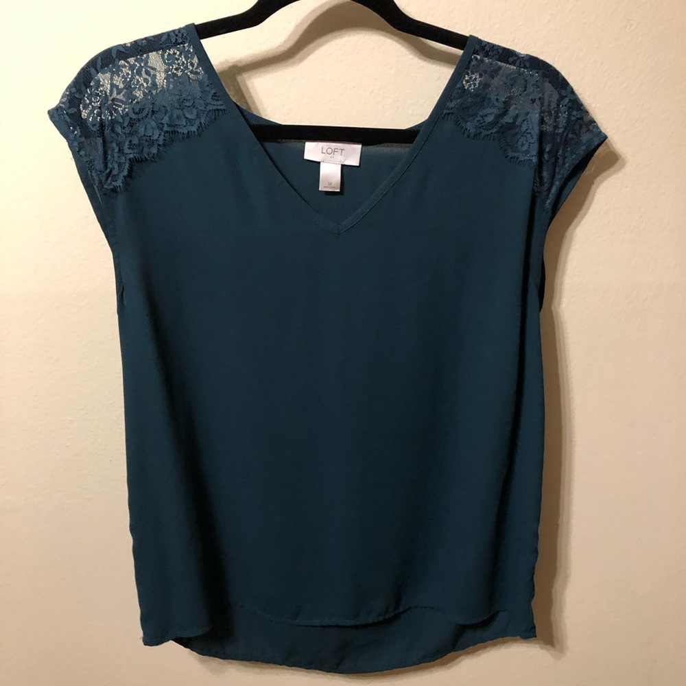 LOFT Teal Sleeveless Top